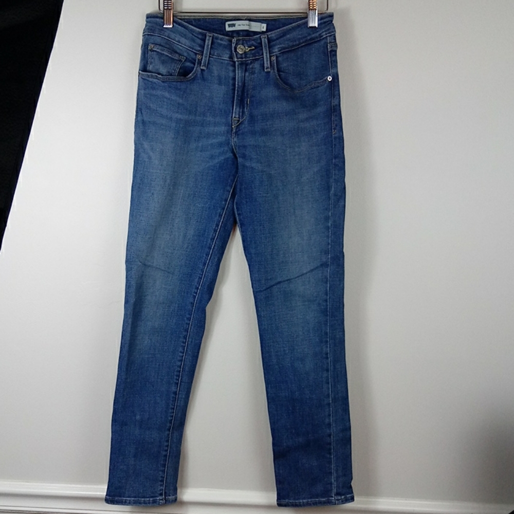 Levis mid rise skinny denim jeans size 4